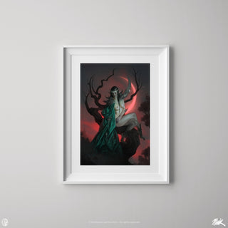 Jodie Muir Art Print - Red Moon