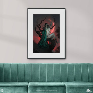 Jodie Muir Art Print - Red Moon