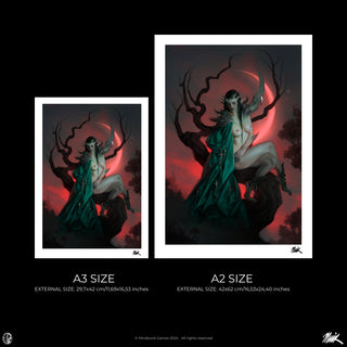 Jodie Muir Art Print - Red Moon