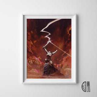 Frank Frazetta Art Print- Against the gods