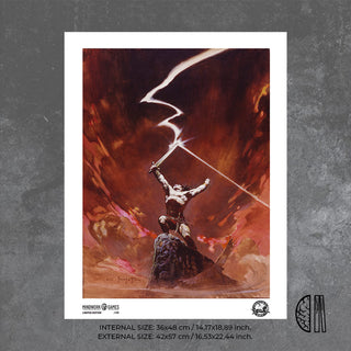 Frank Frazetta Art Print- Against the gods