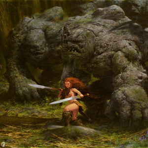 
                  
                    Adrian Smith Art Print - Troll Girl
                  
                