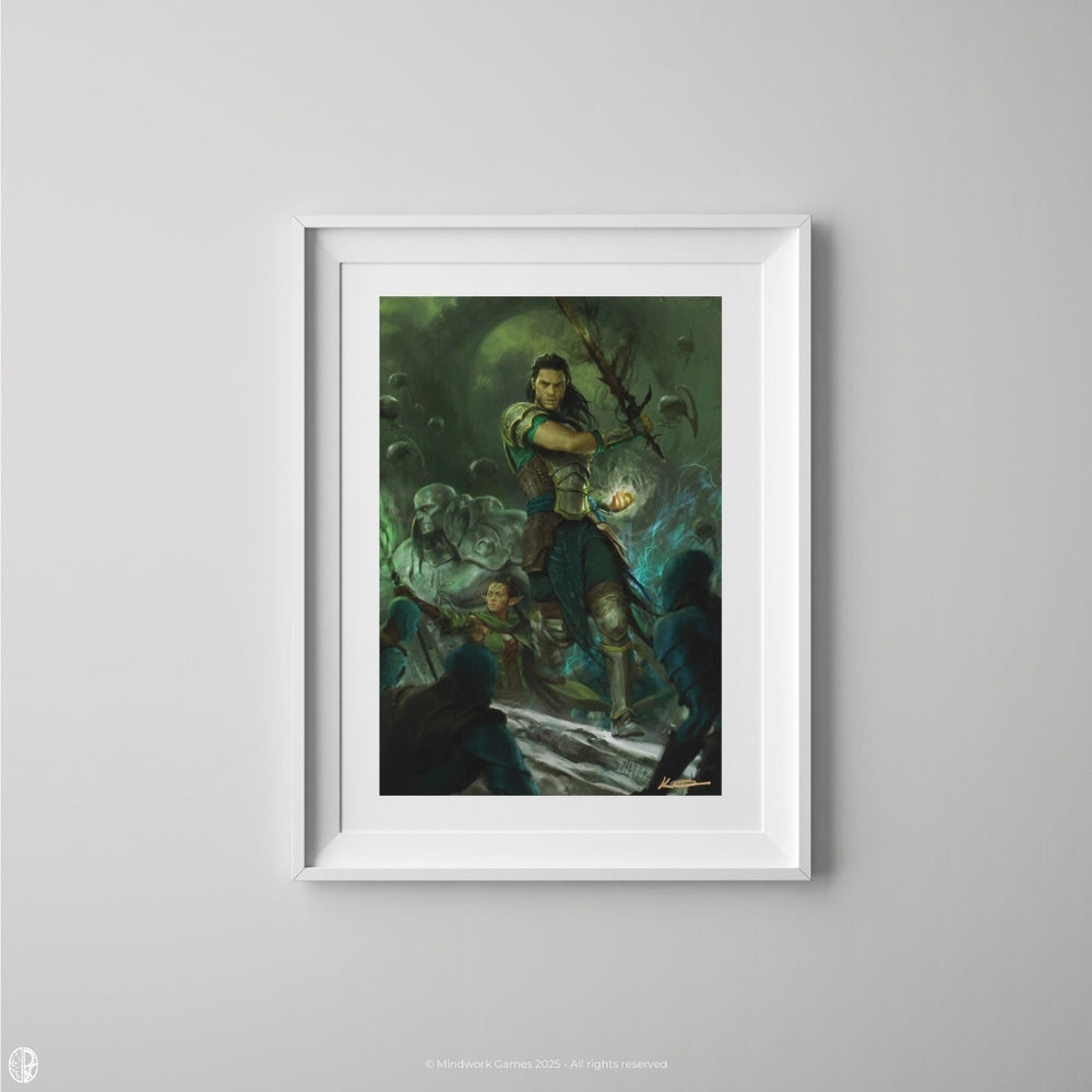 
                  
                    Karla Ortiz Art Print - Gideon Jura vs the Eternal Dreadhorde
                  
                