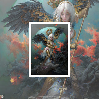 Ruan Jia Art Print - Black Dragon Crown