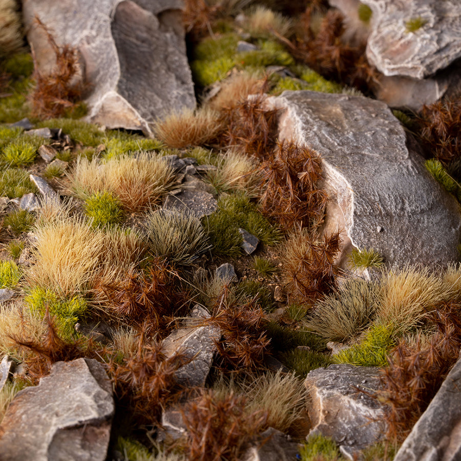 Grass Tufts: Spikey Brown (12mm)
