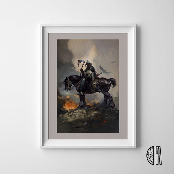 Frank Frazetta Art Print- Death Dealer – Mindwork Games
