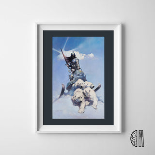 Frank Frazetta Art Print- Silver Warrior